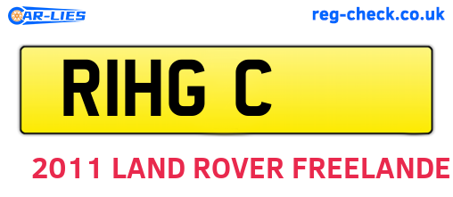 R1HGC are the vehicle registration plates.