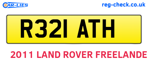 R321ATH are the vehicle registration plates.