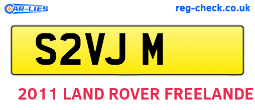 S2VJM are the vehicle registration plates.