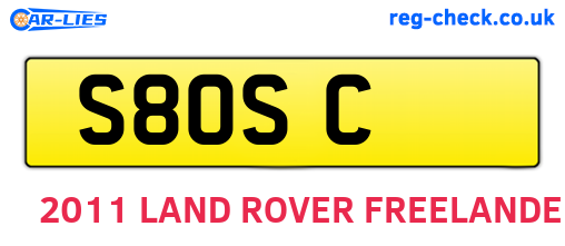 S8OSC are the vehicle registration plates.
