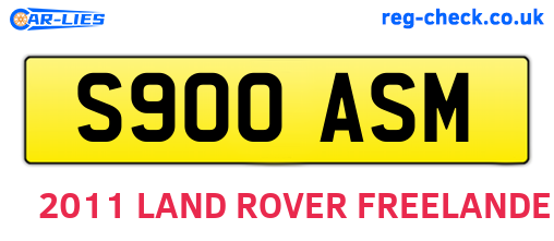 S900ASM are the vehicle registration plates.