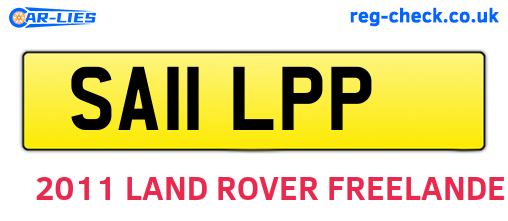 SA11LPP are the vehicle registration plates.