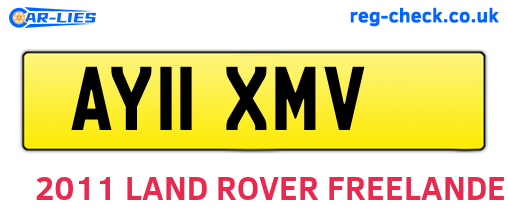 AY11XMV are the vehicle registration plates.
