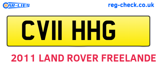 CV11HHG are the vehicle registration plates.