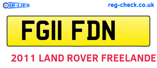FG11FDN are the vehicle registration plates.