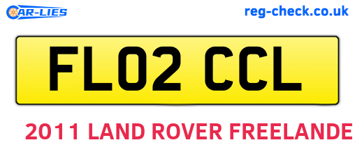 FL02CCL are the vehicle registration plates.