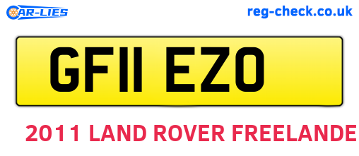 GF11EZO are the vehicle registration plates.