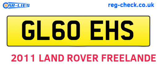 GL60EHS are the vehicle registration plates.