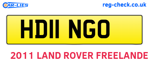 HD11NGO are the vehicle registration plates.