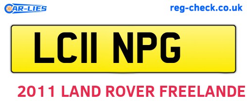 LC11NPG are the vehicle registration plates.