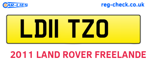 LD11TZO are the vehicle registration plates.