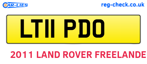 LT11PDO are the vehicle registration plates.