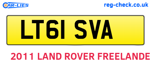 LT61SVA are the vehicle registration plates.
