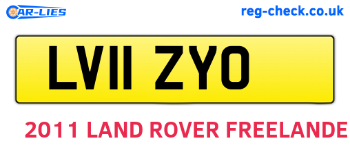 LV11ZYO are the vehicle registration plates.