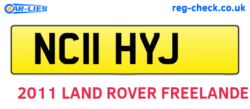 NC11HYJ are the vehicle registration plates.