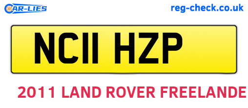 NC11HZP are the vehicle registration plates.
