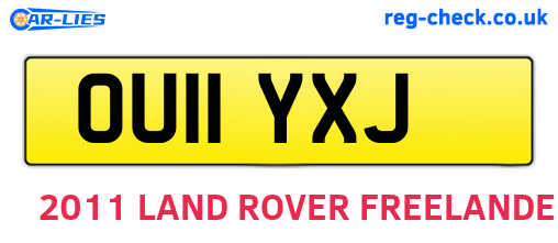 OU11YXJ are the vehicle registration plates.