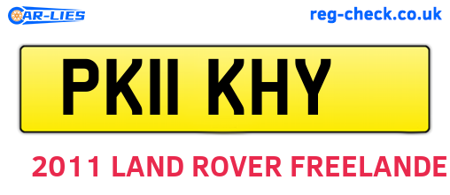 PK11KHY are the vehicle registration plates.