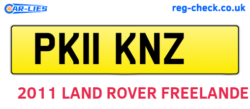 PK11KNZ are the vehicle registration plates.
