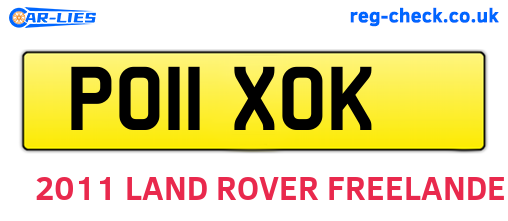PO11XOK are the vehicle registration plates.