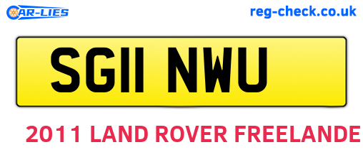 SG11NWU are the vehicle registration plates.