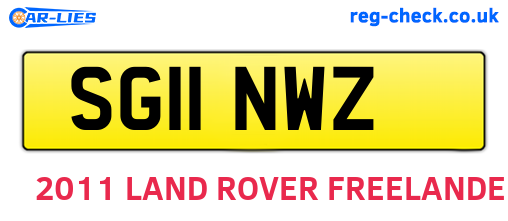 SG11NWZ are the vehicle registration plates.