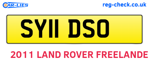 SY11DSO are the vehicle registration plates.