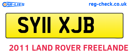 SY11XJB are the vehicle registration plates.