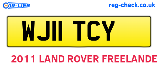 WJ11TCY are the vehicle registration plates.