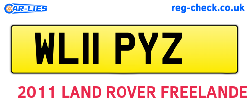 WL11PYZ are the vehicle registration plates.