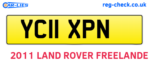 YC11XPN are the vehicle registration plates.