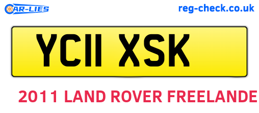 YC11XSK are the vehicle registration plates.