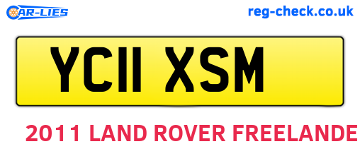 YC11XSM are the vehicle registration plates.