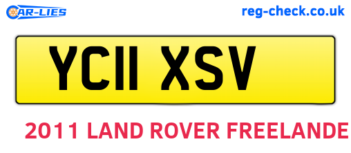 YC11XSV are the vehicle registration plates.