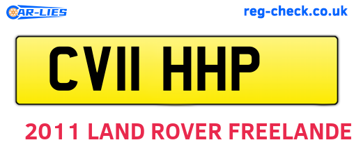 CV11HHP are the vehicle registration plates.