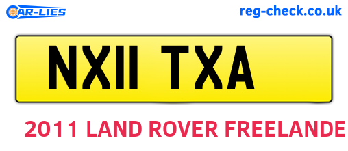 NX11TXA are the vehicle registration plates.