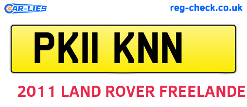PK11KNN are the vehicle registration plates.