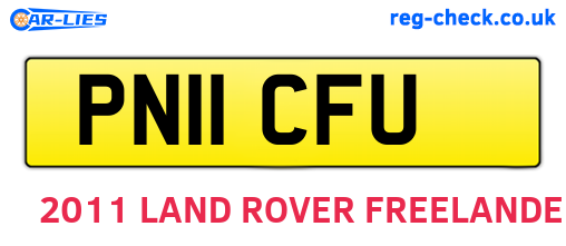 PN11CFU are the vehicle registration plates.