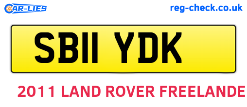 SB11YDK are the vehicle registration plates.