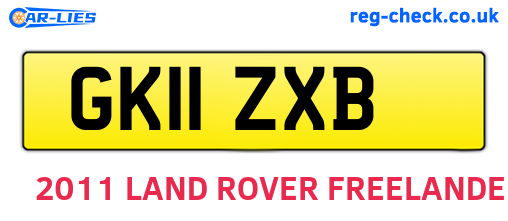 GK11ZXB are the vehicle registration plates.