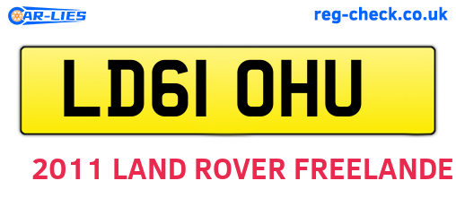 LD61OHU are the vehicle registration plates.