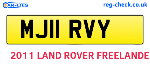 MJ11RVY are the vehicle registration plates.