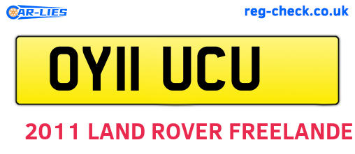 OY11UCU are the vehicle registration plates.