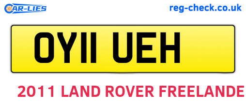 OY11UEH are the vehicle registration plates.