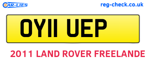 OY11UEP are the vehicle registration plates.