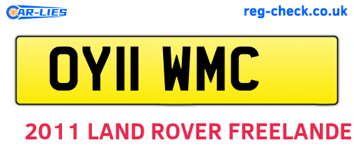 OY11WMC are the vehicle registration plates.