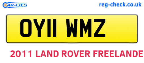 OY11WMZ are the vehicle registration plates.
