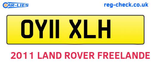 OY11XLH are the vehicle registration plates.