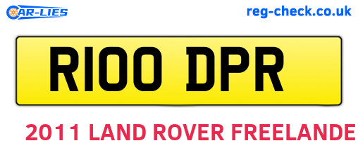 R100DPR are the vehicle registration plates.