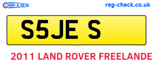 S5JES are the vehicle registration plates.